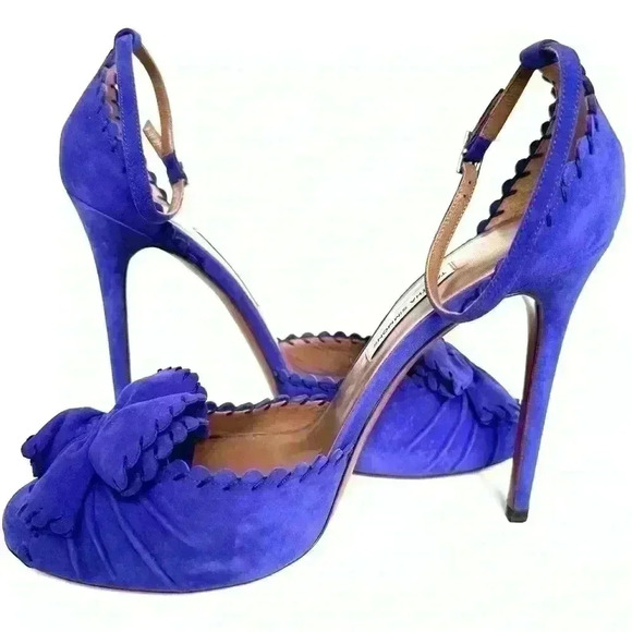 Tabitha Simmons Suede Peep Toes Heels size 41 EU